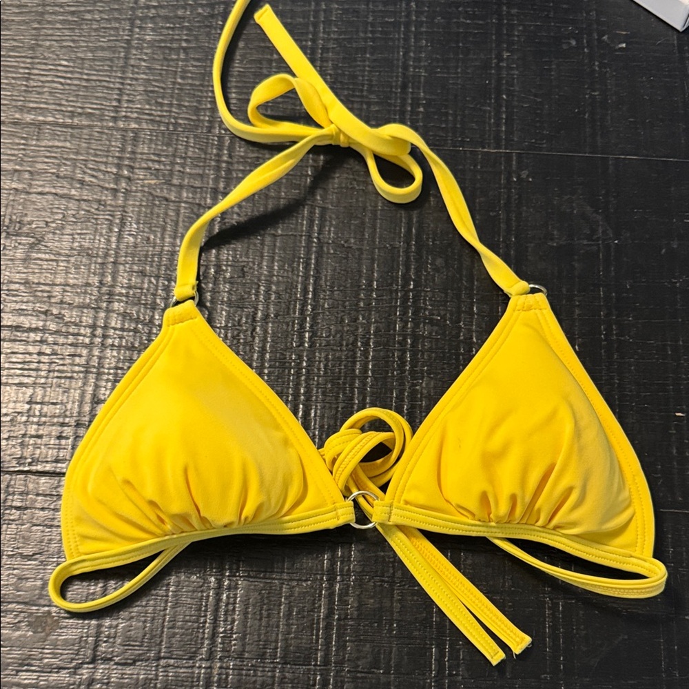Shade & Shore Vibrant Yellow Bikini Top